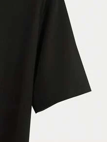 Camiseta de hombre casual de cuello redondo con estampado gráfico 3D, estampado de jabalí en acuarela, tela de punto 100% algodón, ligera elasticidad, Geome - Negro - Ver 4