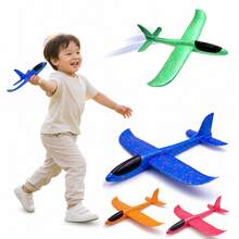 Hand-Thrown Boomerang Airplane, EPP Foam Material Outdoor Toy, Durable Crash-Resistant Hand-Launched Glider Airplane, Flight Model Gift - Multicolor - View 3