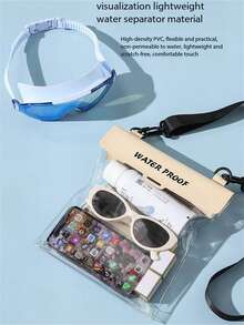 Fully Sealed Waterproof Crossbody Bag, Beach Diving Floating Universal Phone Storage Pouch, Transparent Touchscreen Waterproof Waist Bag - Multicolor - View 7