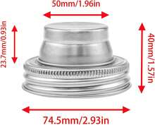 PIYANYO Stainless Steel Mason Jar Flap With Rubber Sealing Ring, Suitable For Sieving Powder, Blending Spices, Sugar, Salt And Pepper 2pcs - White - View 4