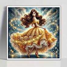 1PC DIY 5D Diamond Painting Kit Beautiful Woman Pattern - Round Full Diamond Art Mosaic Craft, Home Wall Decor, Unframed - No Frame - View 2