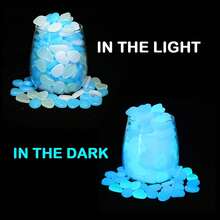200pcs 2026 Colorful Glow-In-The-Dark Garden Stones, Night Guide Glowing Pebbles, Rainbow Fluorescent Stepping Stones, Outdoor Landscape Decoration, Aquarium Fish Tank Decor - Regular Model - View 5