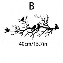 1 pieza Decoración de pared de metal con rama de árbol vintage y pájaro, con acabado premium Escultura de pared de arte de rama de árbol vintage y pájaro - Adecuado para Halloween, aniversario, decoración de primavera, regalo de invierno y Navidad (Decoración interior) - Escultura de metal para sala de estar (Seleccionado para entusiastas de la decoración del hogar) - Negro - Ver 12