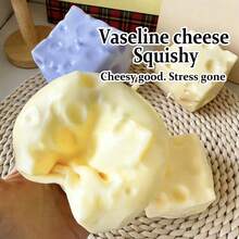 1pc Cheese Squeeze Toy, Suitable For Adults, Square Squeeze Toy, Emotional Healing, Office Toy, Party Favor, Gift Filler, Gift - Multicolor - View 2
