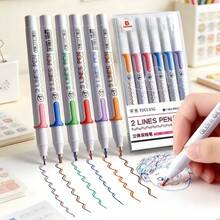 Dual-Tone Fluorescent Marker With Stereoscopic Effect For Art, Painting, And Graffiti – Student Marker And Stationery - Multicolor - View 1