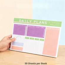 Minimalist Weekly Task List Planner, Includes Weekly Schedule, Timetable, Study Schedule, Memo, Colorful Printed Logo, Multi-Purpose Notebook - Smooth Writing, Easy-Tear High-Quality Paper - Suitable For Work, Study And Home Use, Office Supplies, Smooth Writing, Back To School Essentials - Multicolor - View 15