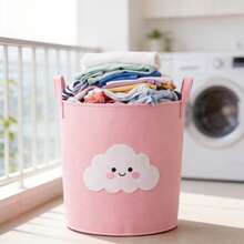 Foldable Laundry Basket 40L, Large Capacity Felt Laundry Hamper With Portable Handles, Multipurpose Storage Organizer For Clothes & Toys In Bedroom, Bathroom, Laundry Room - Multicolor - View 1