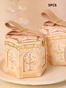 1 Set Rotating Candy Box, Paper Gift Box, Empty Box, Suitable For Weddings, Birthdays, Anniversaries And Parties, Various Design And Decoration Needs - Gift Box - View 11
