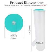 Waterproof Cast Covers Shower Arm Kids, Sleeve Protector Bag After Surgery/Wound/Fracture/Bandage/Broken Hand, Proof Plastic Sleeves Cover Arms Teens/Toddler Showering Child In Bath Finger - Green - View 6