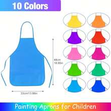 4/8/12pcs Bright Color Painting Aprons, Random Colors, Non-Woven Fabric & Polyester Material, Suitable For Teens And Artists, Vibrant Woven Style, Ideal For Classroom, Kitchen, Community Events, Parties, Crafts And Painting Activities - Non-woven Apron - View 2