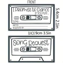 50pcs,Vintage Cards,Dance Promise Cards,Wedding Song Request Cards - Music Suggestion Cards - Multicolor - View 9