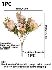 1/3 Pcs Artificial Flowers, Silk Rose Bouquet, Silk Daisy Dandelion, Bulk, Suitable For Wedding, Home Party Decoration, Table Centerpieces, Valentine's Day, Gifts, Birthday, Graduation, Autumn Decor, Etc. - Champagne - View 8