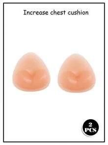 2 Peças Almofadas de Silicone para Maiô Bikini Feminino de Verão, Almofadas Modeladoras de Seios, Copos Invisíveis e Espessados, Levantam Seios Pequenos, Realçam o Decote, Adequado para Maiô Bikini, Roupa de Banho, Praia, Uso em Férias - Multicolorido - Visão 10