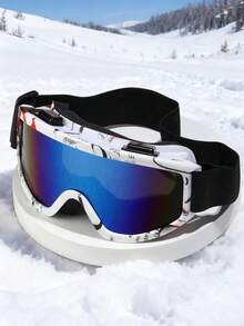 Wide View Sponge One-Piece Ski Goggles, UV Protection Unisex Snow Mountain Skiing Glasses - Multicolor - View 7