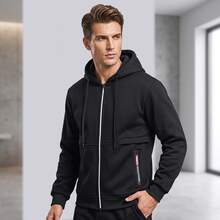 New Korean Style Slim Fit Casual Solid Color Jacket, Designed For Young Men, Fashionable Streetwear - Black - View 4