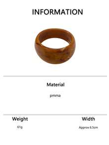 1pc/3pcs Maillard Premium Asymmetrical Acrylic Texture Amber Pattern Bangle, Multi-Layer Stackable Elegant Minimalist Daily Commute Vacation Hand Accessory - Brown - View 6