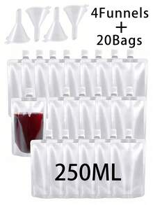 Bottled Hidden Beverage Bag, Reusable Juice Bag/Beverage Bag, Transparent Portable Leak-Proof Squeeze Water Bag, Includes Funnel, Refillable Liquid Bag, Fake Blood Bag, Specialized Liquid Dispensing Bag Container - Multicolor - View 19