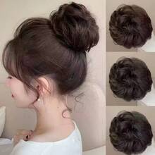 Cincin Ekstensi Rambut Sanggul Alami Mengembang, Aksesori Rambut Sanggul Longgar, Aksesori Rambut Sanggul Palsu - MultiWarna - View 4