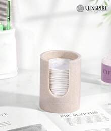 Luxspire Bathroom Cup Dispenser, 3oz Dixie Cup Dispenser, Resin Dixie Cup Holder, Disposable Paper Cup Holder For Bathroom, Cotton Pad Holder, Guest Bathroom Essentials, Beige - ColorA - View 7