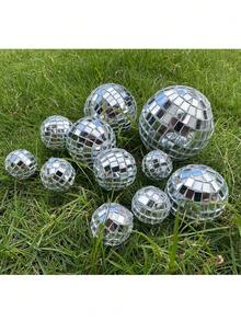 11pcs Mirror Disco Ball Set, Silver Disco Ball, Decorative Disco Ball, Birthday Party, Graduation Party, Bachelor Party, Decorative Ball, Bar Decor - 1 SET - View 5
