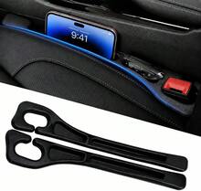 YIWSKJ Car Seat Gap Filler 2 Pack, Universal Fit No Drop Seat Guard With Storage Pocket, Car Seat Gap Plug Prevents Phones, Keys And Coins From Falling, Auto Accessories For SUV, Truck, Sedan - White - View 1