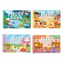 Busy Book DIY Handmade Puzzle, Portable Quiet Busy Sticker Book, Children's Sticker Toy Gift - Multicolor - View 12