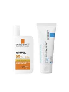 La Roche-Posay [حزمة] أنثيليوس يو في مون 400 سائل غير مرئي بدون عطر واقي شمس SPF50+ 50 مل + سيكابلاست بوم B5+ بلسم إصلاح 40 مل - أنثيليوس يو فيميون 400+ سيكابلاست - مشاهدة 1