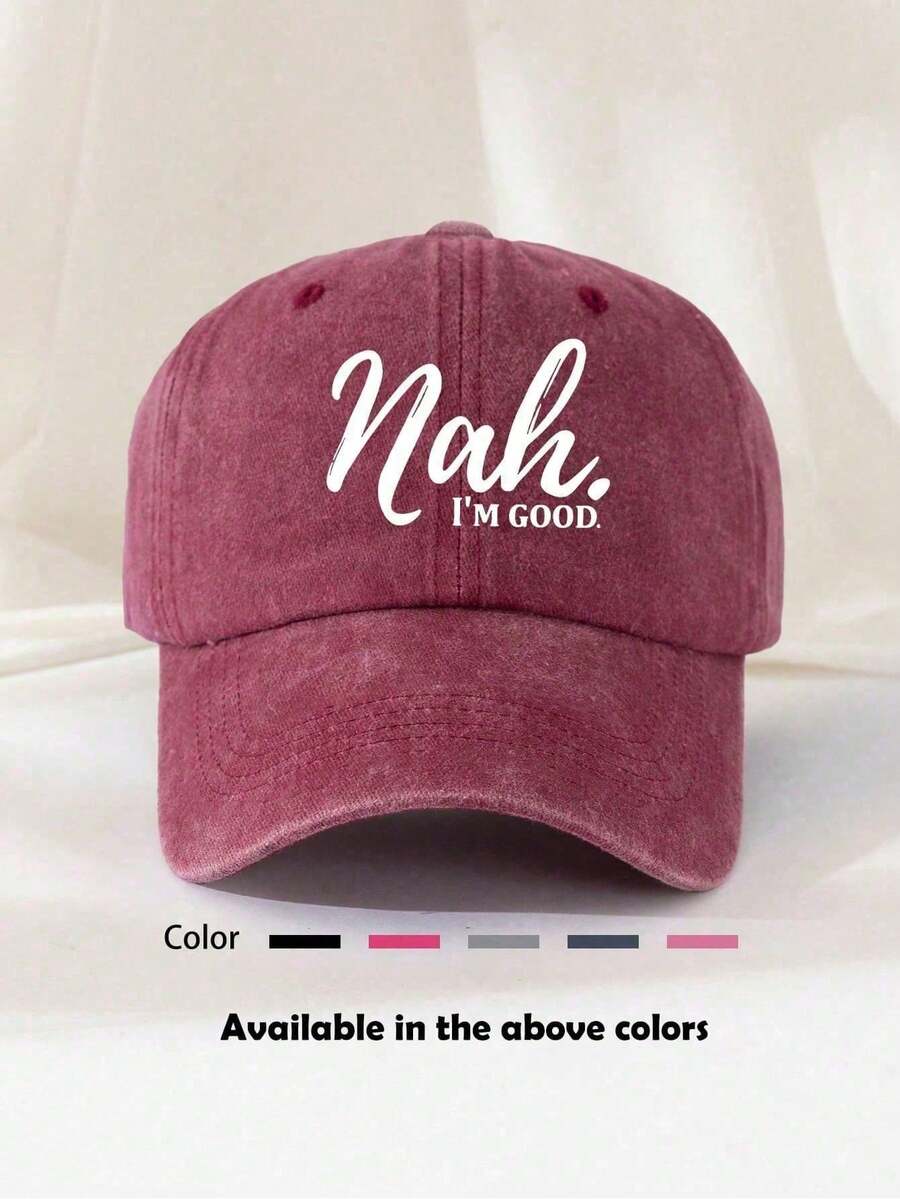 1 buah Topi Baseball Unisex Bergaya Vintage, Dapat Dicuci, Lembut, Cocok untuk Pemakaian Sehari-hari, Mendaki, dan Bepergian - Merah anggur nah - View 1