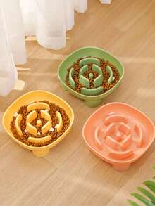 1PC Slow Feeding Bowl, 4 Legs Anti-Tip, Non-Slip Base, PP Material, Raised Obstacle Design To Prevent Choking, Reduce Bloating, Suitable For Small And Medium Dogs And Cats, Neck Friendly, Easy To Clean, Durable, Stable, Home Use - 500ml - View 8