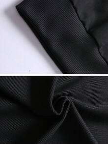 Men's Spring/Autumn Lightweight Loose Minimalist Casual Fashion Outdoor Sports Jacket & Pants Set - Black - View 6