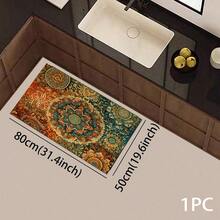 1pc Bohemian Style Printed Pattern Long Runner Rug, Home Floor Mat, Door Entryway Mat, Indoor Entrance Mat, Bedroom Bedside Mat, Kitchen Mat, Kitchen Runner, Suitable For Living Room, Laundry Room, Bathroom - Multicolor - View 11