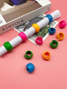 [10pcs]Colorful Silicone Spool Pins, Flexible Anti-Slip, Bright Macaron Style Spool Core Buckle, Suitable For Sewing Thread, Cross Stitch Thread, High Cost-Performance Sewing Supplies For Beginners And Home Use - Silicone Spool - View 4
