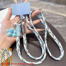 2pcs/1set Colorful Braided Crossbody Phone Lanyard, Detachable & Adjustable Halter, With Phone Connector, Portable Anti-Loss Hands-Free Phone Shoulder Strap, Women's Girls Commute Travel Phone Accessory Gift, Halloween, Christmas - Multicolor - View 17