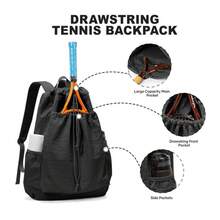 1PC Outdoor Tennis Drawstring Backpack For Court Training, Large Capacity, Dual Pockets, Portable Backpack - Multicolor - View 3