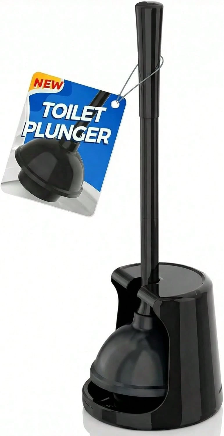 Toilet Plunger With Holder, Plungers For Bathroom Heavy Duty For 5.3-Inch Toilet Drain, Toilet Plunger And Holder Combo For Bathroom Cleaning (Style 1) - ColorA - View 1