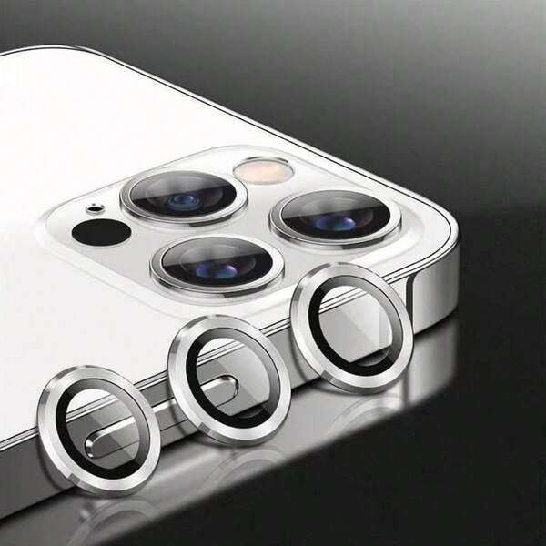 1 Pack Silver Faux Eagle Eye Tempered Glass Lens Protector, Waterproof, Scratch-Resistant, Anti-Fragile Edge, Compatible With IPhone 11/12/13/14/15/16/16 Plus/16 Pro/16 Pro Max/17/17 Air/17 Pro/17 Pro Max Series