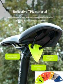 1 pieza Pegatina reflectante de alta visibilidad para bicicleta | Reflector de advertencia para montar de noche en caso de emergencia cuando la luz trasera falla | Equipo para bicicleta de montaña & bicicleta de carretera - Multicolor - Ver 1