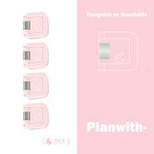 Cute Pastel Multi-Functional Mini Clip With Standable Handle, 55 Sheets Large Capacity Paper Binder Clip, Aesthetic Suspendable Memo Holder & Test Paper Stationery Organizer Student Document Folder Paper Clip Office Book Clip Card Clip Binder Clips Bulldog Clips Back To School - Sets - View 18