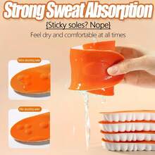 Unisex Latex Insoles, Ultra Soft Shock Absorption, Orange, Suitable For Walking And Sports - Orange - View 7