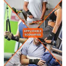 2pcs Soft Adjustable Wrist Braces For 6-8.3 Inch Wrist Circumference, High Elasticity Skin-Friendly Fabric Compression Wrist Support Band, Black Minimalist Full Coverage Design With Secure Thumb Loop And Reusable Hook And Loop Fastener, Even Pressure Fit To Wrist Contour - Multicolor - View 11