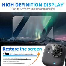 3pcs/Set, Suitable For Insta 360 Go Ultra Camera, 9H High Hardness Anti-Scratch Tempered Glass Screen Protector, Ultra-Clear Display, Anti-Fingerprint Coating, Full Coverage, Bubble-Free, Tempered Glass Material, Protect Camera From Scratches And Wear. - View 3