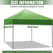 Repuesto de Lona para Toldo 3x3 m Verde Impermeable - Verde - Ver 9