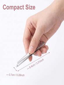 Stainless Steel Slanted Tip Precision Eyebrow Tweezers, For Facial Hair Removal - View 4