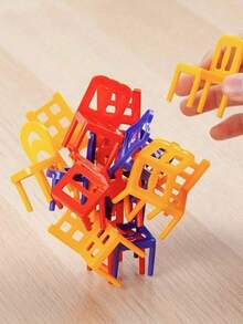 1 Set 24pcs Foldable Balance Chairs, Colorful Foldable Plastic Chairs, Parent-Child Interactive Balance Game, Educational Game To Cultivate Children's Concentration, Suitable For Home Entertainment And Party Fun, Random Color - Multicolor - View 7