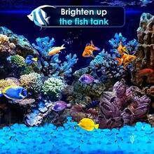 200pcs 2026 Colorful Glow-In-The-Dark Garden Stones, Night Guide Glowing Pebbles, Rainbow Fluorescent Stepping Stones, Outdoor Landscape Decoration, Aquarium Fish Tank Decor - Regular Model - View 4