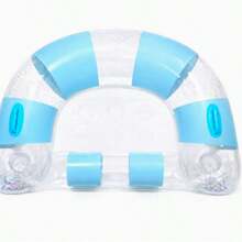 Inflatable Pool Floating Bed, Striped Hollow Design, Water Lounger Float, Portable Inflatable Floating Mat, Easy To Fold And Store, Suitable For Swimming Pools, Water Theme Parties, Summer Vacations - Striped Sun Lounger - View 5