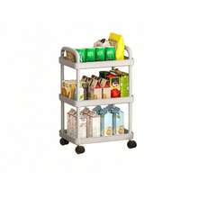 3/4 Tier Heavy Duty Rolling Storage Cart - Mobile Small Storage Rack, Sturdy Plastic Structure, Easy To Assemble, No Tools Required, Space-Saving, Suitable For Kitchen, Bathroom, Office, Bedroom - Suitable For Home And Commercial Use - Car Storage Rack/Black - View 15