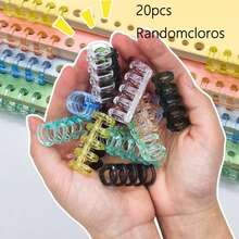 5-Hole Transparent Plastic Loose-Leaf Binding Rings, Multi-Color Random Shipment, Open-Close Detachable Design, Easy To Assemble And Disassemble, Can Freely Add Or Remove Loose-Leaf Pages; Smooth And Durable Material, Firmly Holds Paper Without Falling Apart, Suitable For Various Loose-Leaf Paper, Notebooks, Memo Pads, Ideal For Office Organization, Handmade DIY, Student Stationery Simple Binding Tool. - Multiple Styles - View 12