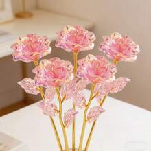 Artificial Roses, Perfect Choice For Valentine's Day, Christmas, Thanksgiving, Mother's Day | Ideal Gift For Anniversary, Birthday And Wedding | Party And Holiday Decoration, Home Decor, Outdoor Decor - Pink - View 4