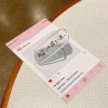 1pc Ins Style Mirror Makeup Phone Stand Phone Case Back Adhesive Foldable Bracket Anti-Drop Desktop Back Sticker Portable - Multicolor - View 10